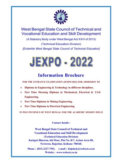 jexpo official website|West Bengal State Council of Technical & Vocational Education .